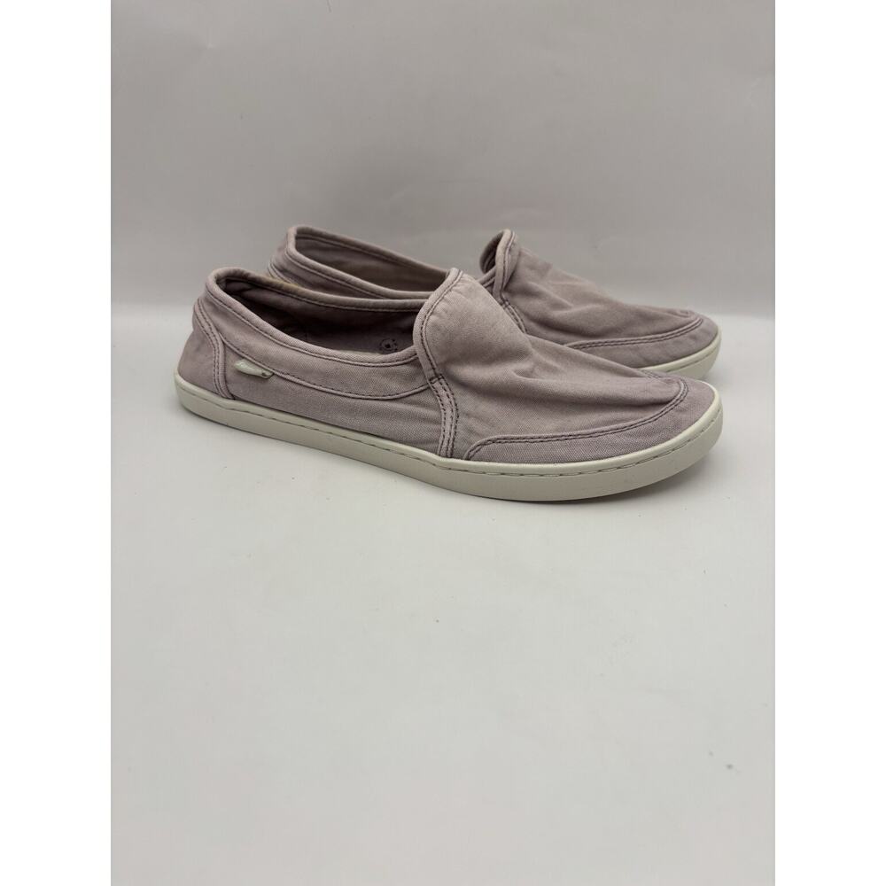 Sanuk O Dice Slip On Canvas Pink Shoes Women Size 6.5